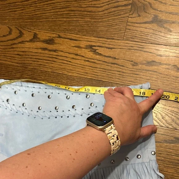 Idyllwind Light Blue Fringe Mini Skirt with Stud Details size XL - Picture 7 of 9